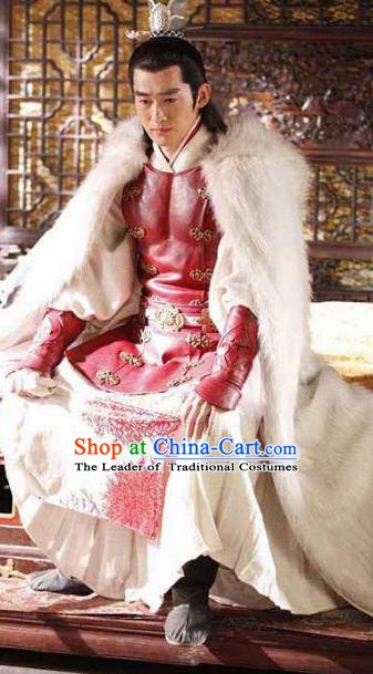 Chinese Ancient Tang Dynasty Military Officer Replica Costume for Men