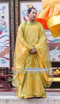 Chinese Ancient Tang Dynasty Emperor Yizong Li Cui Imperial Robe Replica Costume for Men