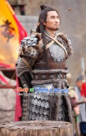 Chinese Ancient Tang Dynasty Swordsman General Shan Xiongxin Replica Costume for Men