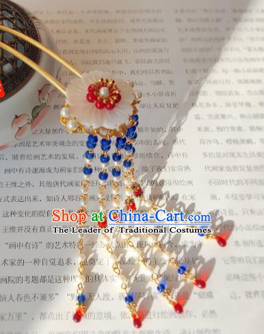 Traditional Chinese Ancient Hair Accessories Hair Clip Tassel Step Shake Hanfu Shell Hairpins for Women