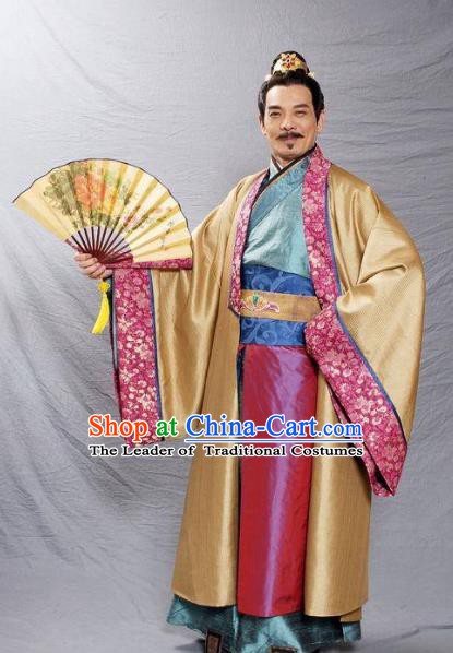 Ancient Chinese Tang Dynasty Ministry Councillor Businessman Replica Costume for Men