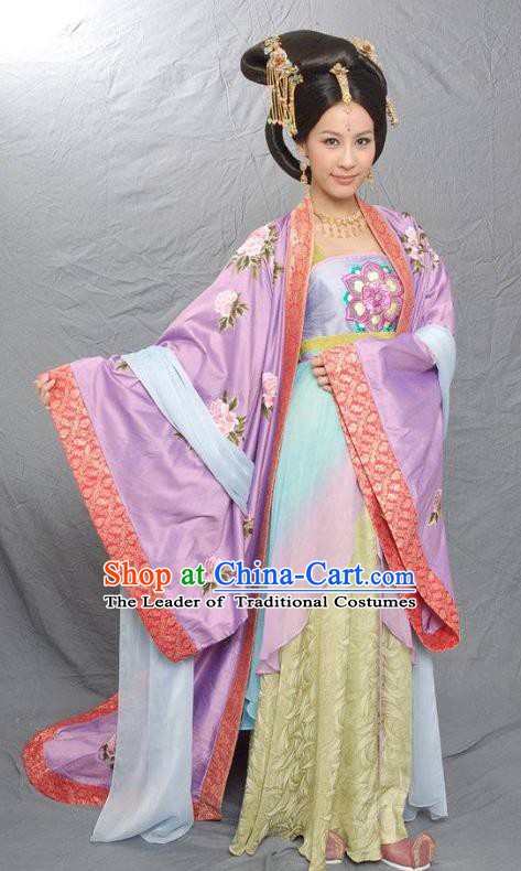 Traditional Chinese Ancient Tang Dynasty Imperial Concubine Hui Embroidered Replica Costume for Women