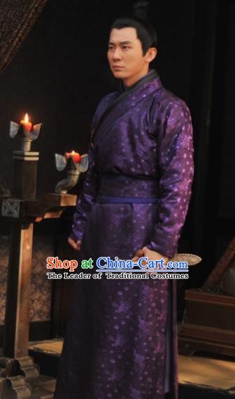 Chinese Tang Dynasty Military Officer Li Mu Replica Costume Ancient Nobility Childe Clothing for Men