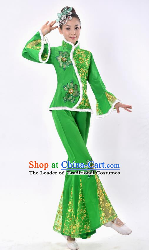 Chinese Traditional Fan Dance Winter Costume Classical Dance Uniform Yangko Clothing for Women