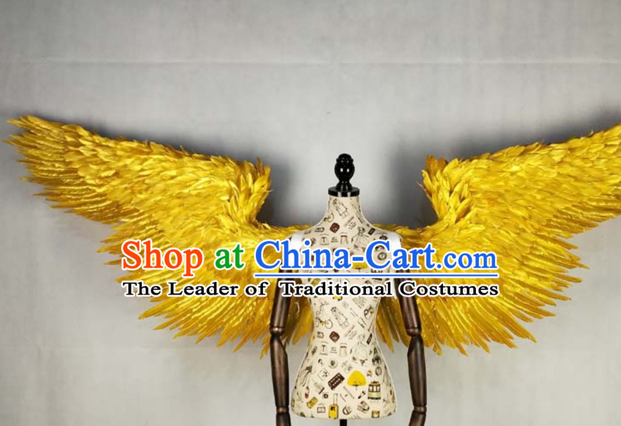 Golden Color Professional Stage Performance Giant Angel Wings