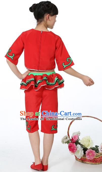 Traditional Chinese Yangge Fan Dance Folk Dance Costume Classical Yangko Dance Modern Dance Dress Clothing