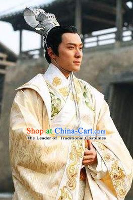 Traditional Chinese Ancient Prince Costume Tang Dynasty Emperor Li Hong Replica Costume for Men