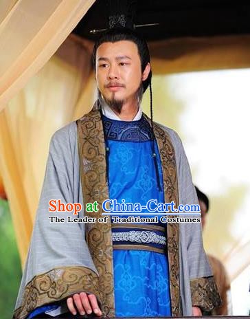 Chinese Ancient Tang Dynasty Swordsman Consort Clan Yang Guozhong Replica Costume for Men