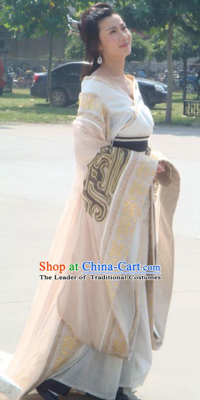 Traditional Chinese Han Dynasty Queen Mother Bu Hanfu Dress Ancient Empress Dowager Replica Costume for Women