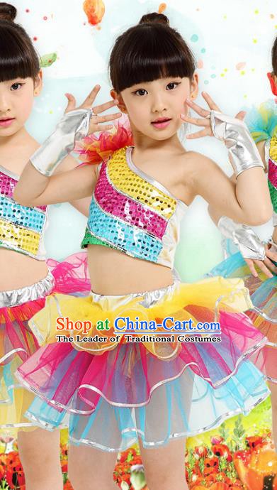Top Grade Stage Performance Ballet Dance Costume, Professional Classical Dance Bubble Dress for Kids