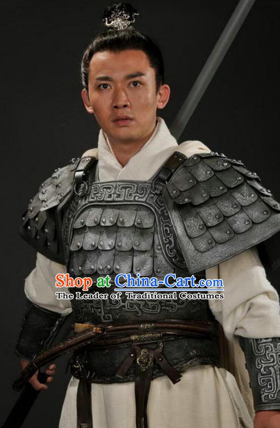 Chinese Ancient Three Kingdoms Period Shu Kingdom General Zhao Yun Replica Costume for Men