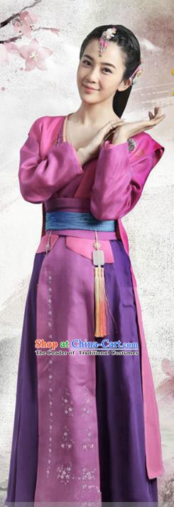 Chinese Ancient Three Kingdoms Dynasty Nobility Lady Hanfu Dress Replica Costume for Women