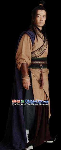 Chinese Ancient Qin Dynasty Swordsman Chu King Xiang Yu Replica Costume for Men