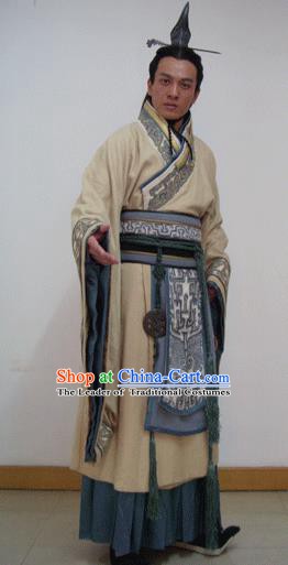 Traditional Chinese Ancient Costume Qin Dynasties Hanfu Clothing