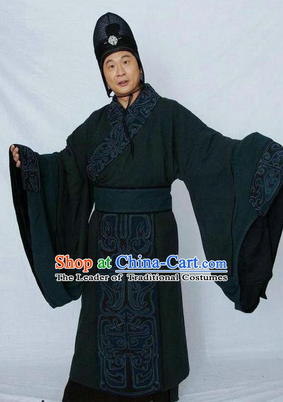Traditional Chinese Ancient Costume Qin Dynasties Hanfu Clothing