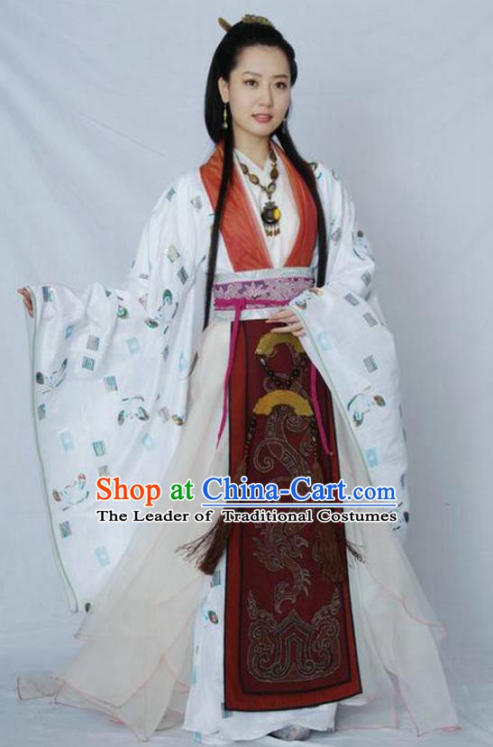 Traditional Chinese Ancient Costume Qin Dynasties Hanfu Clothing