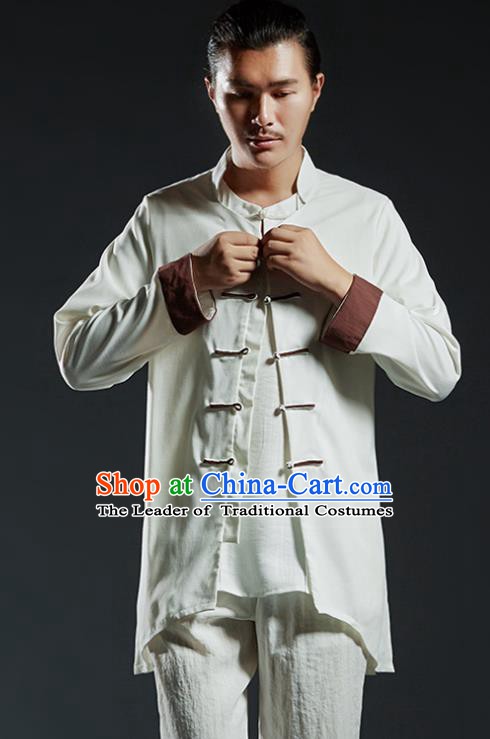Chinese Kung Fu Martial Arts Gongfu Costume Tang Suit Jacket Wushu Tai Chi Clothing for Men