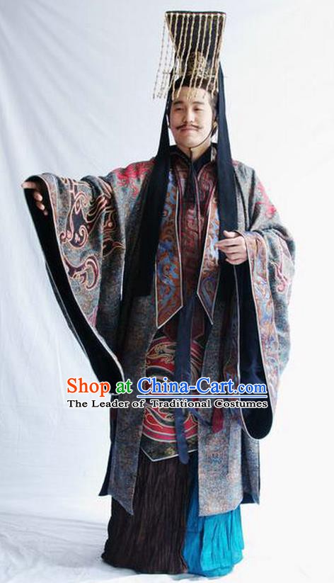 Traditional Chinese Ancient Costume Qin Dynasties Hanfu Clothing
