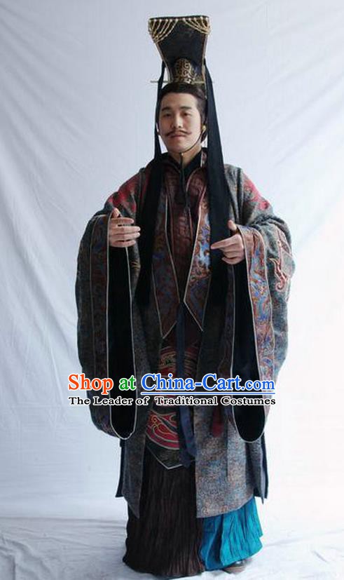 Traditional Chinese Ancient Costume Qin Dynasties Hanfu Clothing