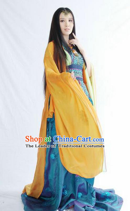 Traditional Chinese Ancient Costume Qin Dynasties Hanfu Clothing