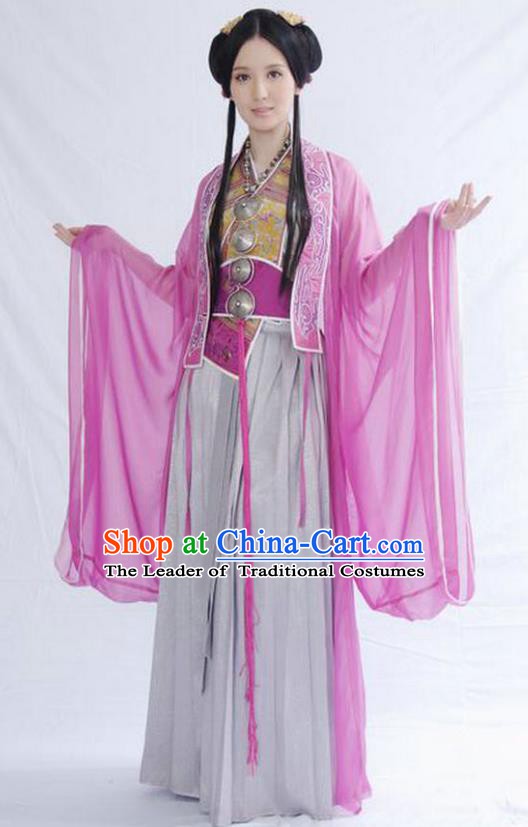 Traditional Chinese Ancient Costume Qin Dynasties Hanfu Clothing