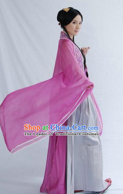 Traditional Chinese Ancient Costume Qin Dynasties Hanfu Clothing