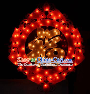 Traditional Handmade Chinese Knots Lanterns Spring Festival Electric LED Lights Lamps Hanging Lamp Decoration