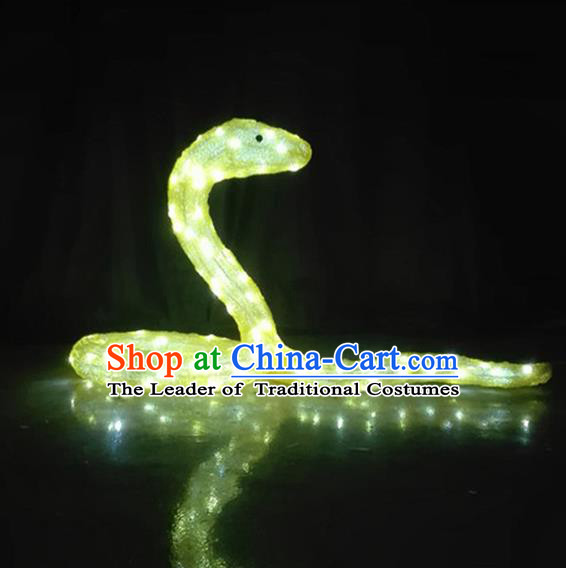 Traditional Handmade Chinese Zodiac Snake Electric LED Lights Lamps Lamp Decoration