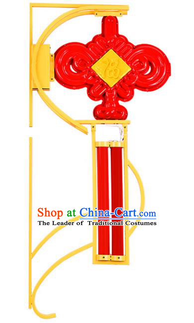 Traditional Handmade Chinese Knots Lanterns Spring Festival Electric LED Lights Street Light Lamp Decoration