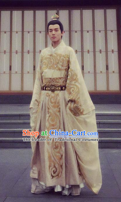 Ancient Drama Untouchable Lovers Chinese Southern and Northern Dynasties Childe Prince He Jian Replica Costume for Men