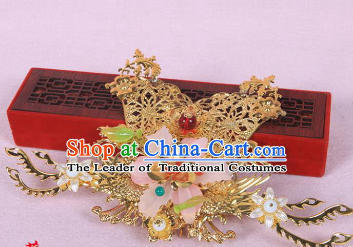 Chinese Ancient Hair Accessories Hanfu Hairpins Hair Comb Traditional Palace Headwear for Women