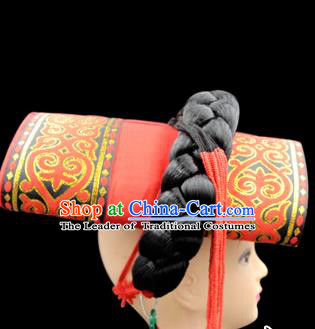 Traditional Chinese Miao Nationality Dance Clothing Hmong Ethnic Minority Costumes and Headwear