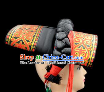 Traditional Chinese Miao Nationality Dance Clothing Hmong Ethnic Minority Costumes and Headwear