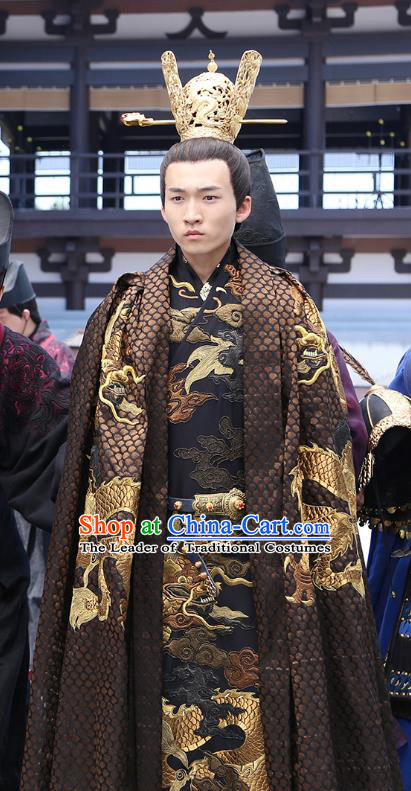 Chinese Ancient Emperor Hanfu Clothing Untouchable Lovers Southern and Northern Dynasties Monarch Replica Costume for Men