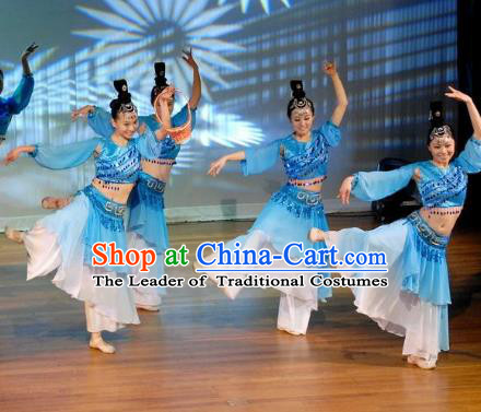 Traditional Chinese Ancient Dance Costume, China Folk Dance Classical Dance Dress for Women