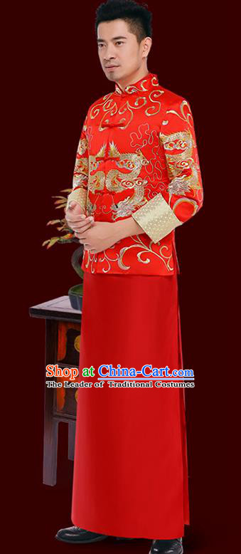 Traditional Chinese Wedding Costumes Traditional Xiuhe Suits Ancient Chinese bridal Full Dress