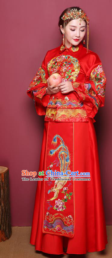 Traditional Chinese Wedding Costumes Traditional Xiuhe Suits Ancient Chinese bridal Full Dress