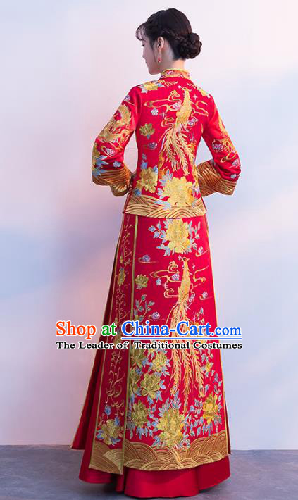 Traditional Chinese Wedding Costumes Traditional Xiuhe Suits Ancient Chinese bridal Full Dress