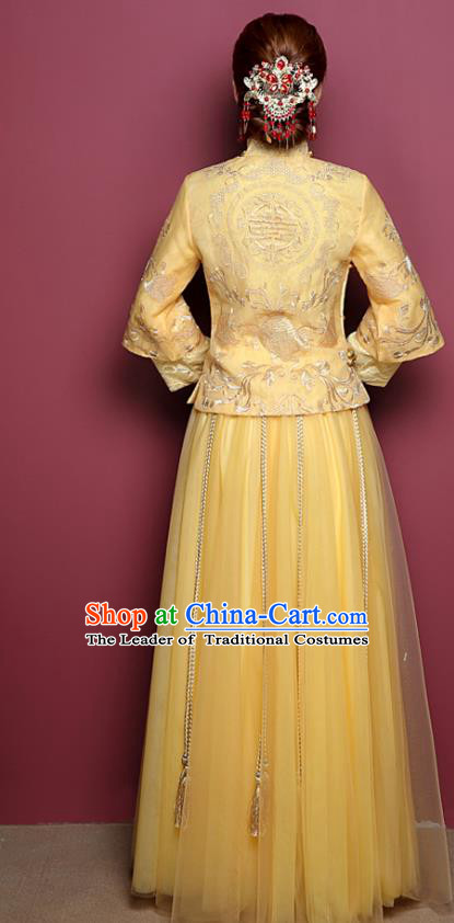 Traditional Chinese Wedding Costumes Traditional Xiuhe Suits Ancient Chinese bridal Full Dress