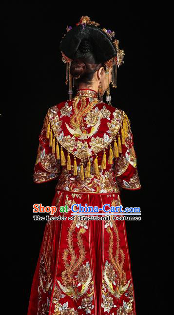 Traditional Chinese Wedding Costumes Traditional Xiuhe Suits Ancient Chinese bridal Full Dress