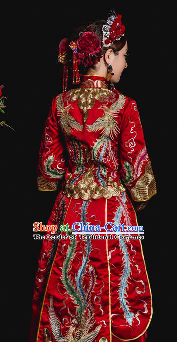 Traditional Chinese Wedding Costumes Traditional Xiuhe Suits Ancient Chinese bridal Full Dress