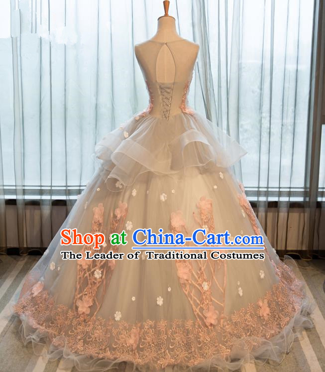 Top Grade Stage Performance Catwalks Costumes Wedding Dress Princess Full Dress Chorus Modern Fancywork Clothing