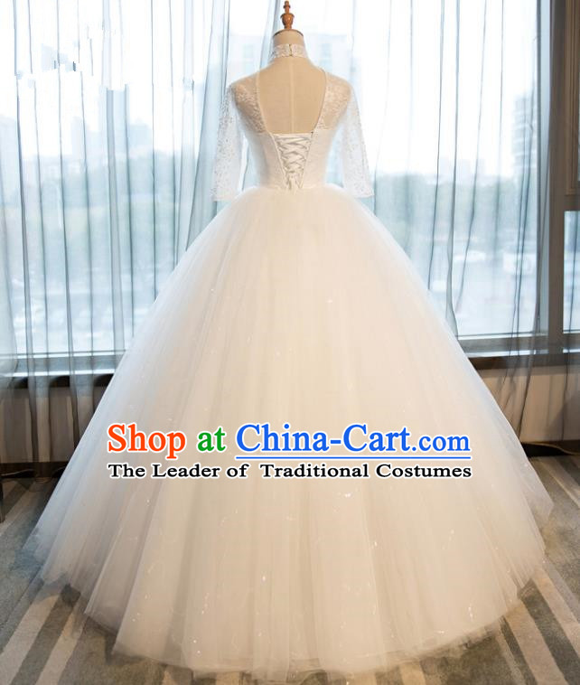 Top Grade Stage Performance Catwalks Costumes Wedding Dress Princess Full Dress Chorus Modern Fancywork Clothing