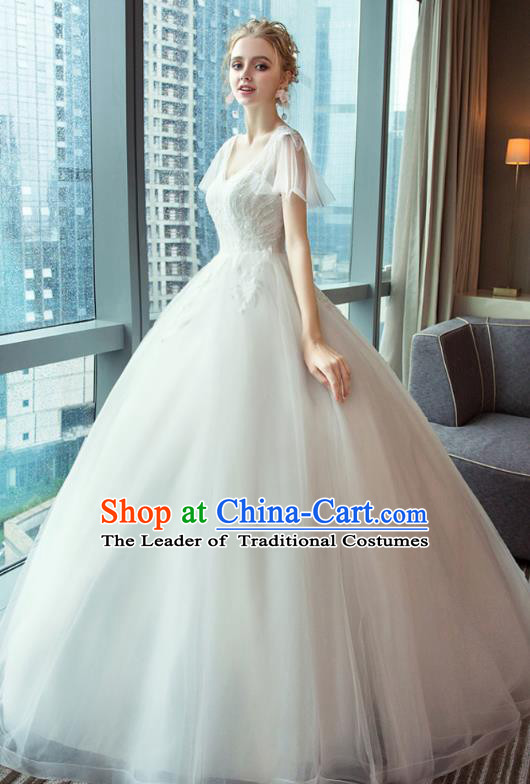 Top Grade Stage Performance Catwalks Costumes Wedding Dress Princess Full Dress Chorus Modern Fancywork Clothing