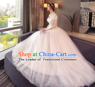 Top Grade Stage Performance Catwalks Costumes Wedding Dress Princess Full Dress Chorus Modern Fancywork Clothing