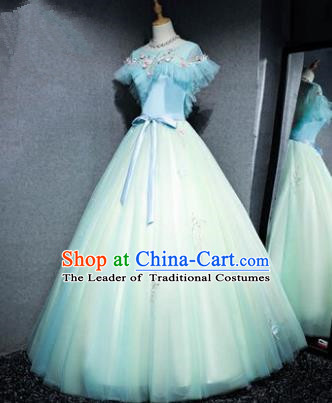 Top Grade Stage Performance Catwalks Costumes Wedding Dress Princess Full Dress Chorus Modern Fancywork Clothing