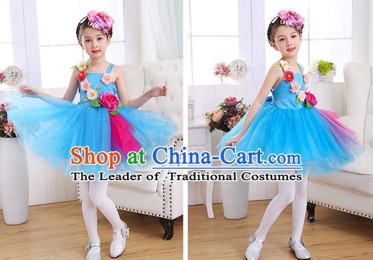 Children Stage Performance Costume Catwalks Folk Dance Clothing Classical Dance Dress