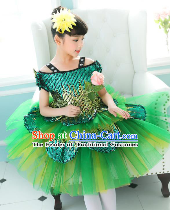 Children Stage Performance Costume Catwalks Folk Dance Clothing Classical Dance Dress