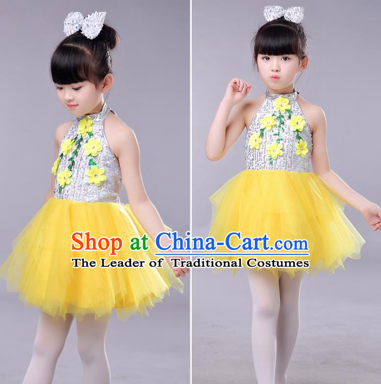 Children Stage Performance Costume Catwalks Folk Dance Clothing Classical Dance Dress