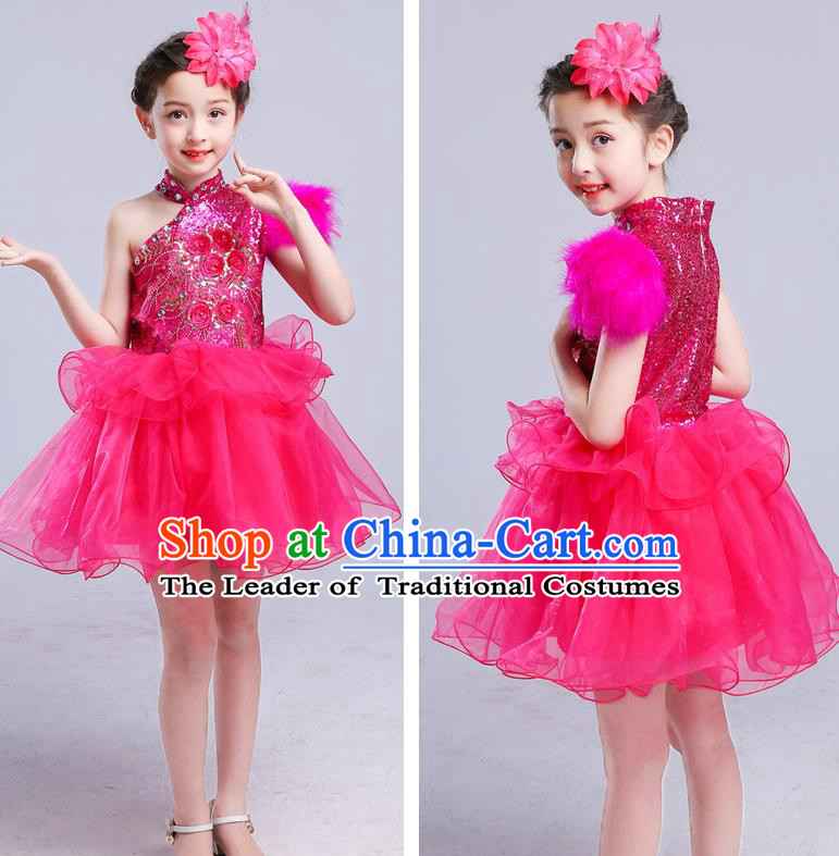 Children Stage Performance Costume Catwalks Folk Dance Clothing Classical Dance Dress